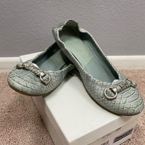 Dior snakeskin stamped ballet flats. Size 40